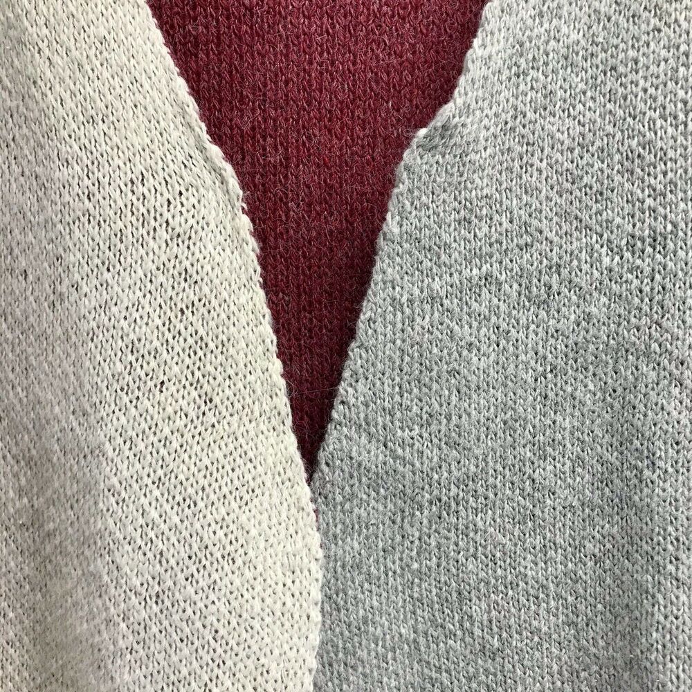 Military Hippie Color Block Open Front Drop Shoul… - image 2